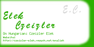 elek czeizler business card